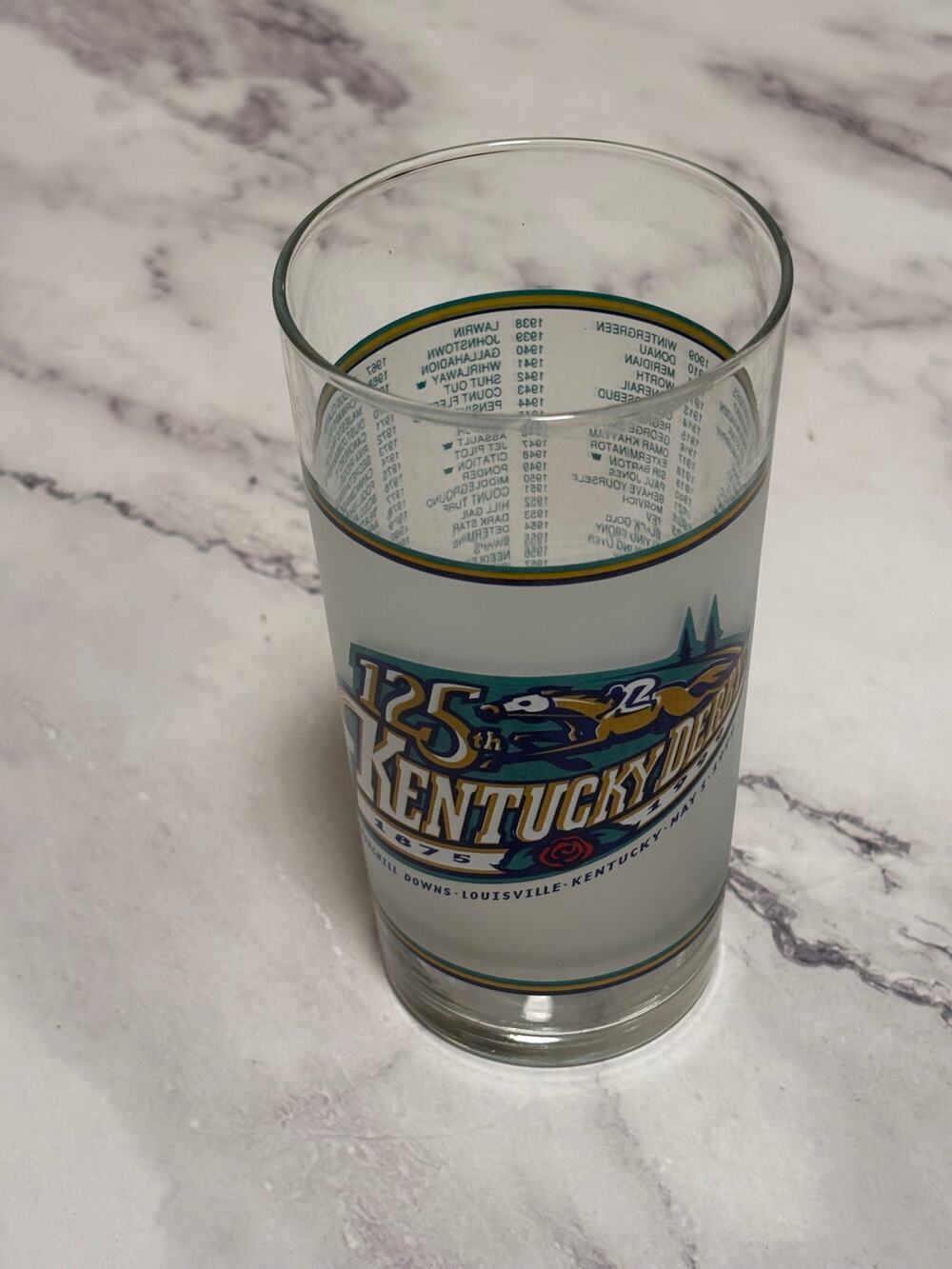 1999 Kentucky Derby Official 125 Churchill Downs Vintage Julep Glass Louisville